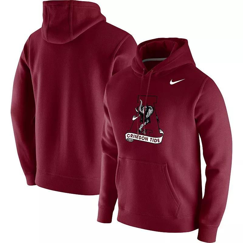 Mens Nike Crimson Alabama Crimson Tide Vintage School Logo Pullover Hoodie Red Product Image