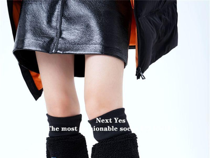 Drawstring Applique Fleece Leg Warmers Product Image