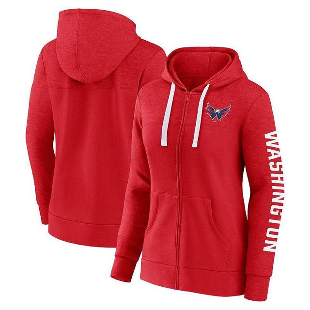 Womens Fanatics Branded Heather Washington Capitals City Ties Full-Zip Hoodie Product Image