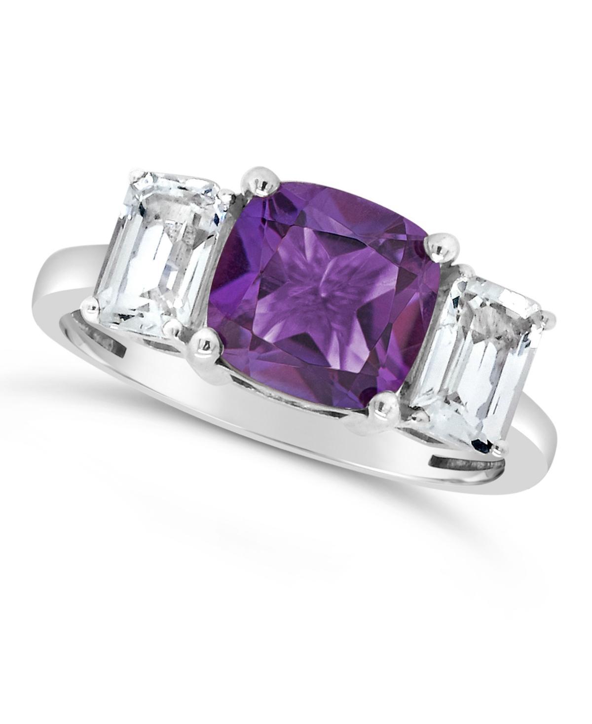 Gemstone and White Topaz (1-3/8 ct. t.w) Ring in Sterling Silver Product Image