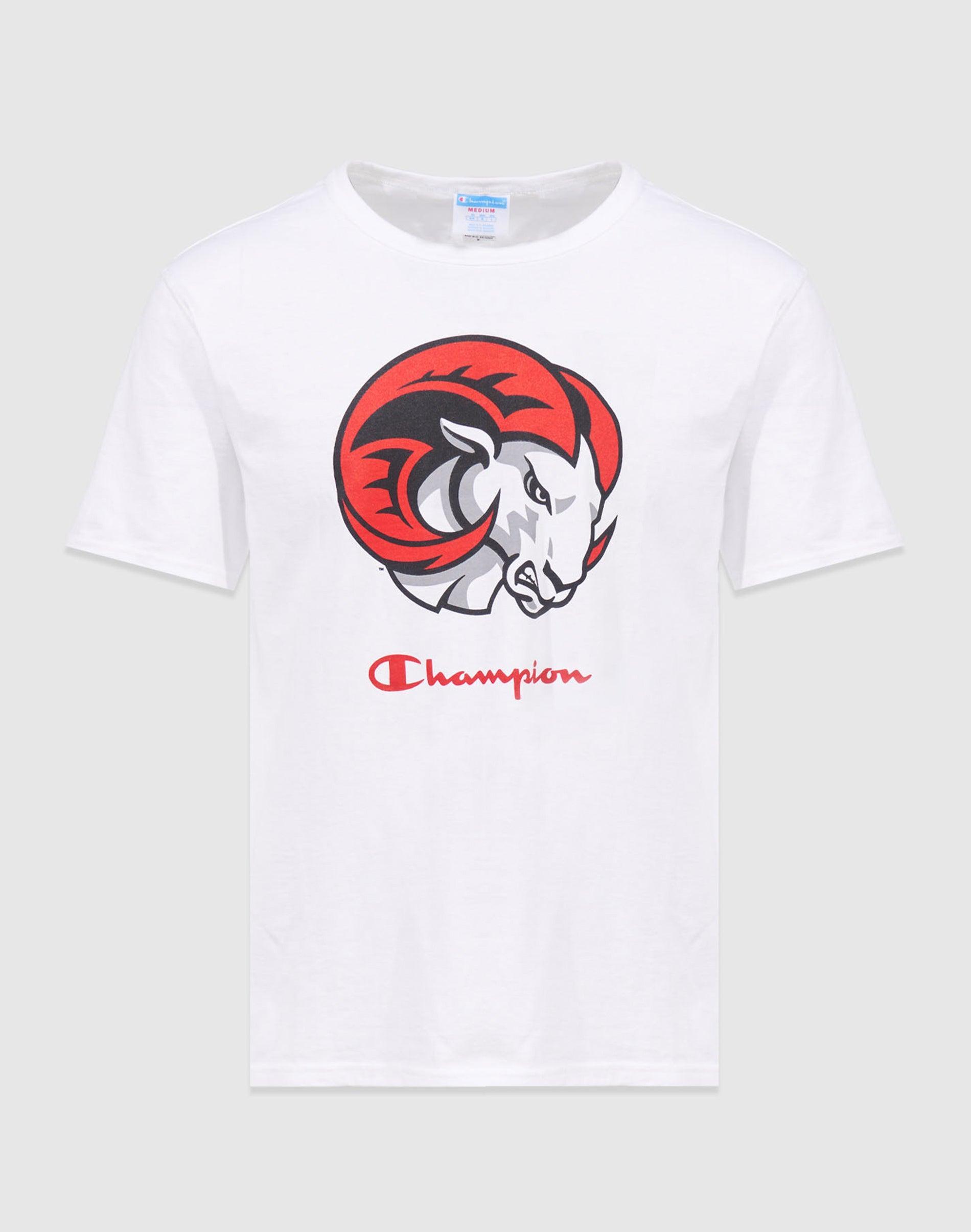 Mens Champion Heritage Short Sleeve Tee, Winston-Salem State Rams White 2XL Product Image