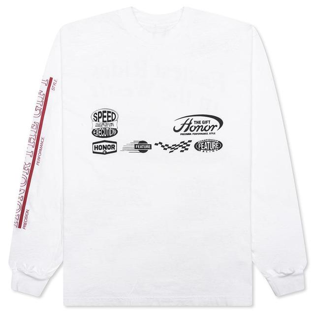 Feature x Honor The Gift Fastest Rides L/S Tee - White Male Product Image