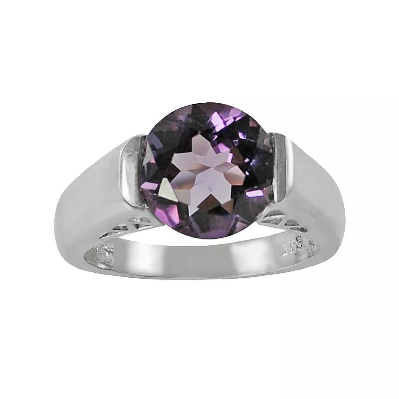 Sterling Silver Amethyst Ring, Womens Purple Product Image