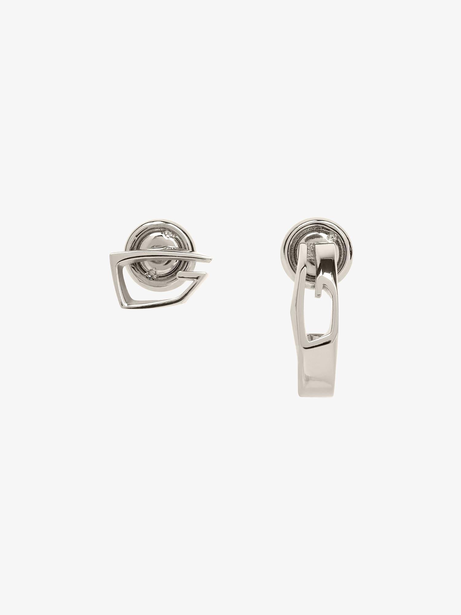 Giv Cut asymmetrical earrings in metal Product Image