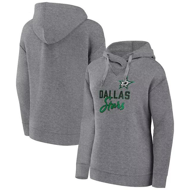 Womens Fanatics Branded Heather Gray Dallas Stars Script Favorite Pullover Hoodie Product Image