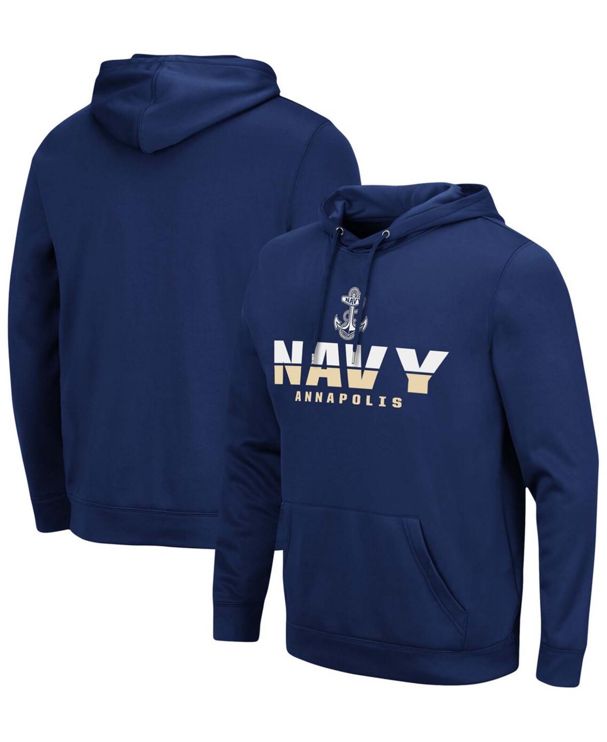 Mens Colosseum Navy Navy Midshipmen Lantern Pullover Hoodie Product Image