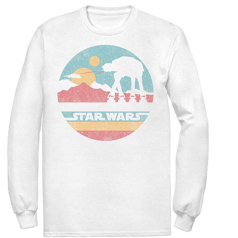 Mens Star Wars AT-AT Silhouette Title Logo Circle Tee Product Image