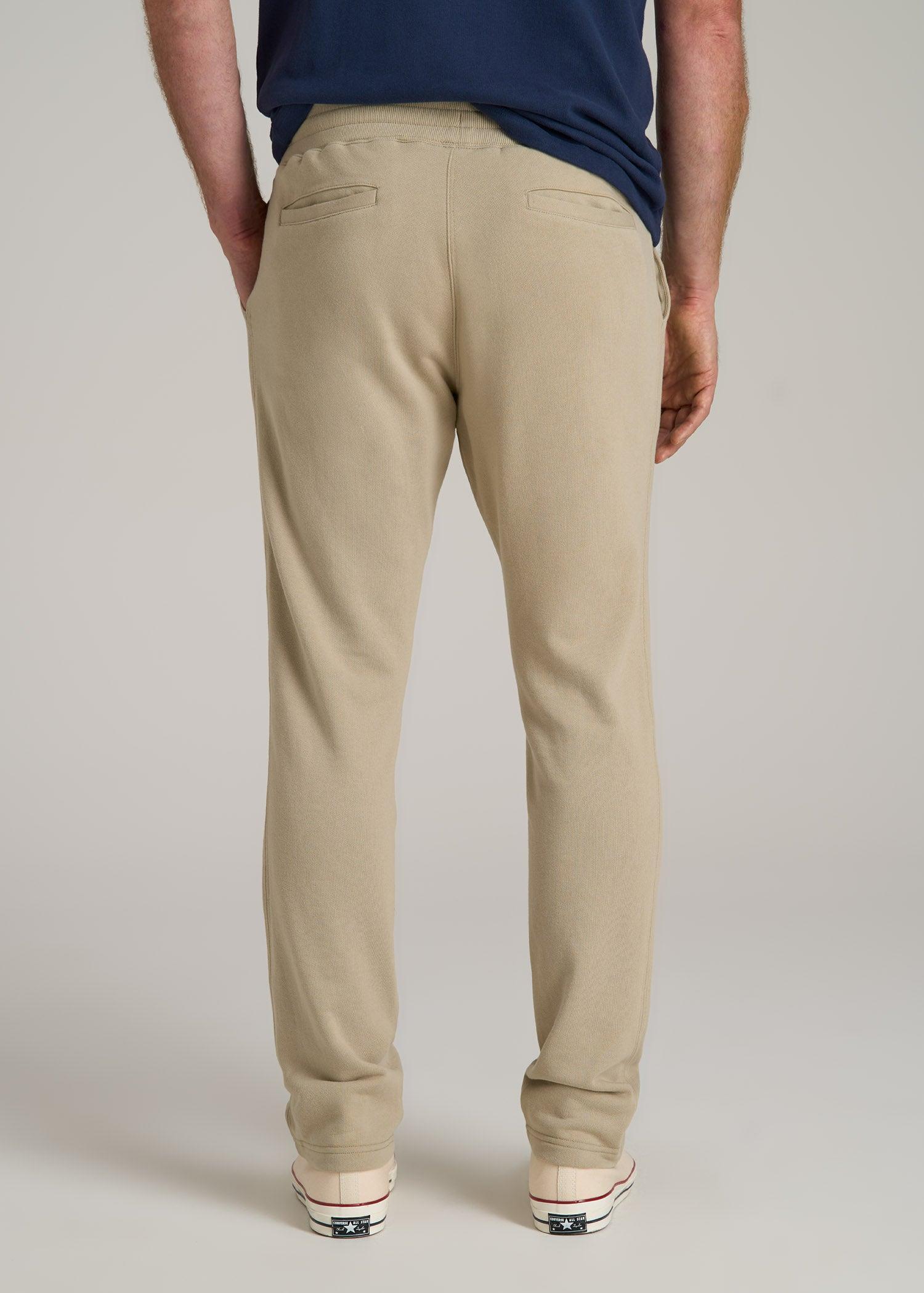 LJ&S Brushed Terrycloth Sweatpants for Tall Men in Vintage Buck Product Image