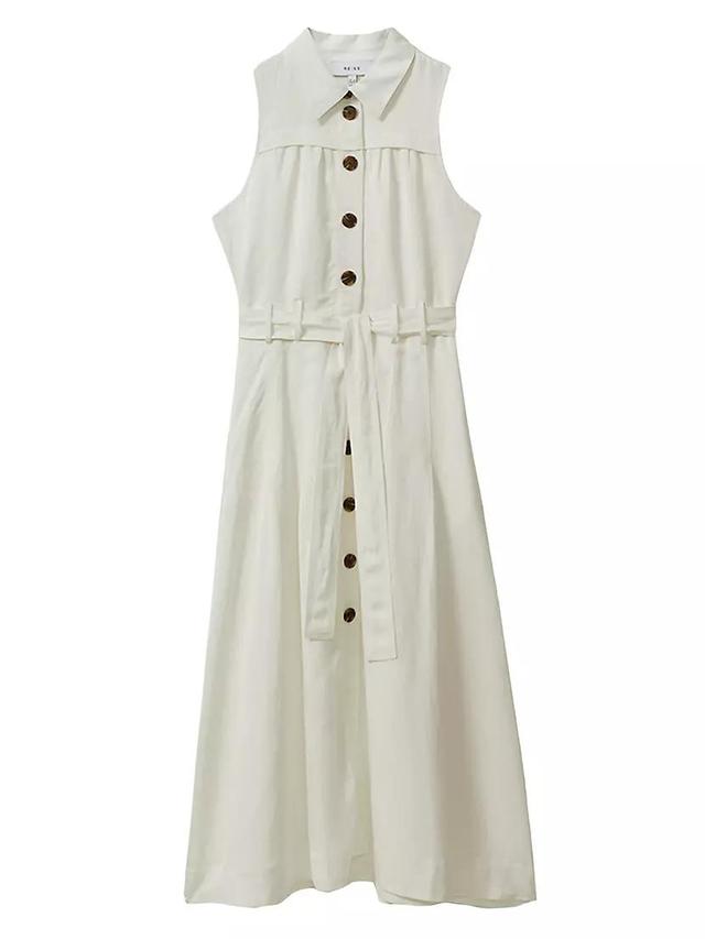 Heidi Linen-Blend Sleeveless Shirtdress Product Image