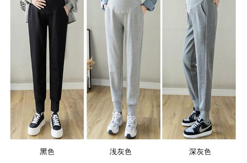 Maternity High Rise Plain Tapered Pants Product Image