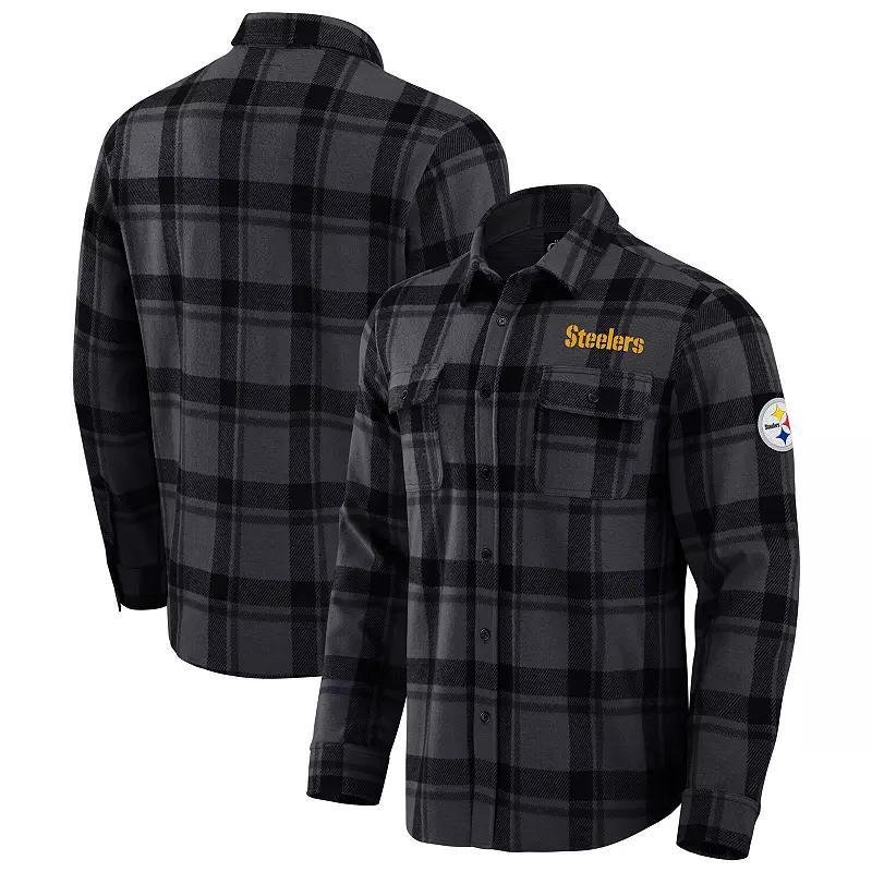 Mens Darius Rucker Collection by Fanatics Pittsburgh Steelers Plaid Button-Up Shirt Product Image