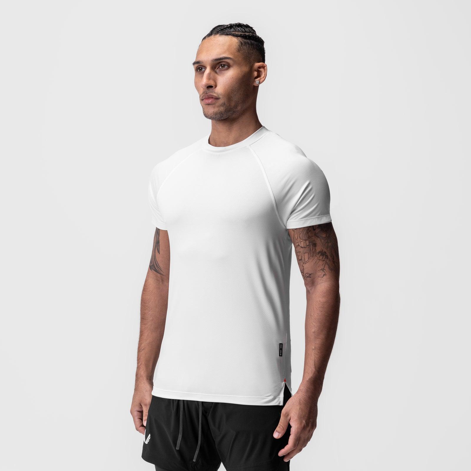 0918. AeroSilver® Fitted Tee - White Product Image