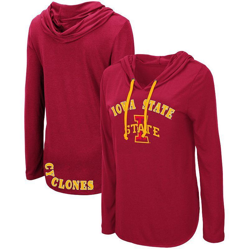 Womens Colosseum Cardinal Iowa State Cyclones My Lover Lightweight Hooded Long Sleeve T-Shirt Product Image