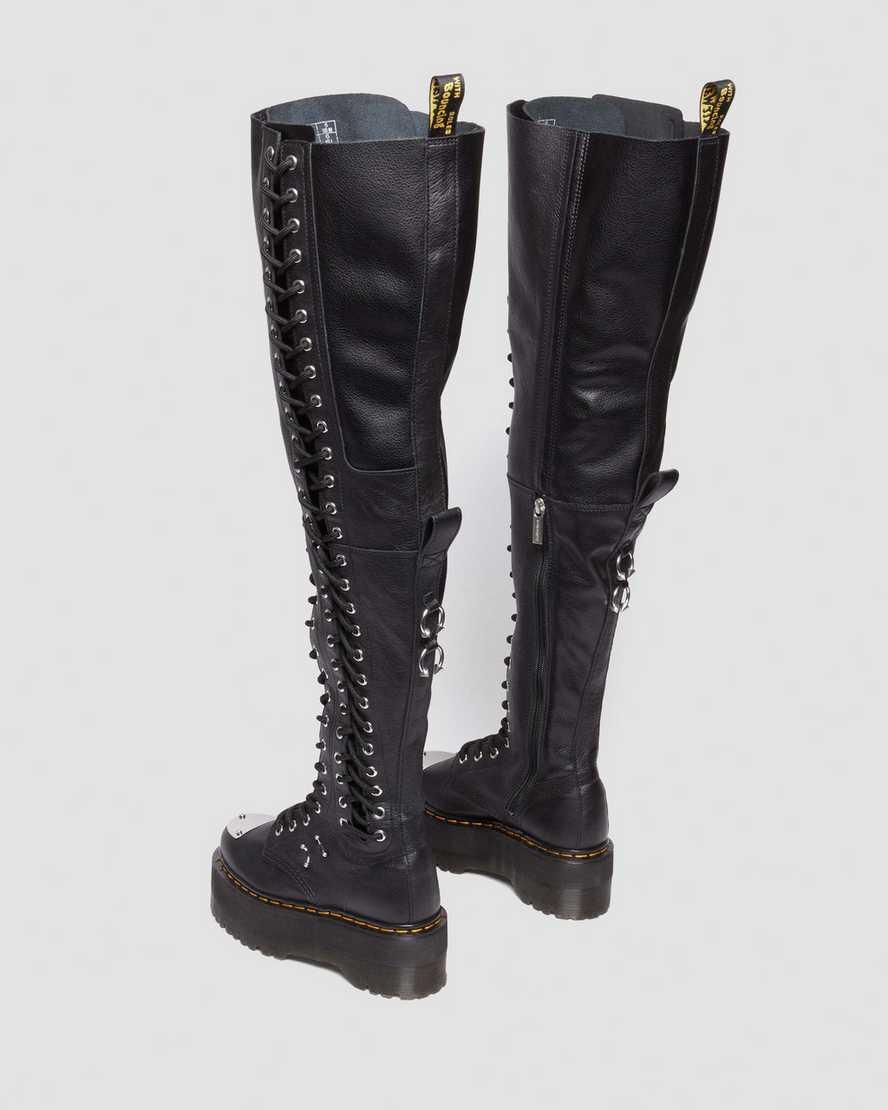 28-Eye Extreme Max Virginia Leather Knee High Boots Product Image