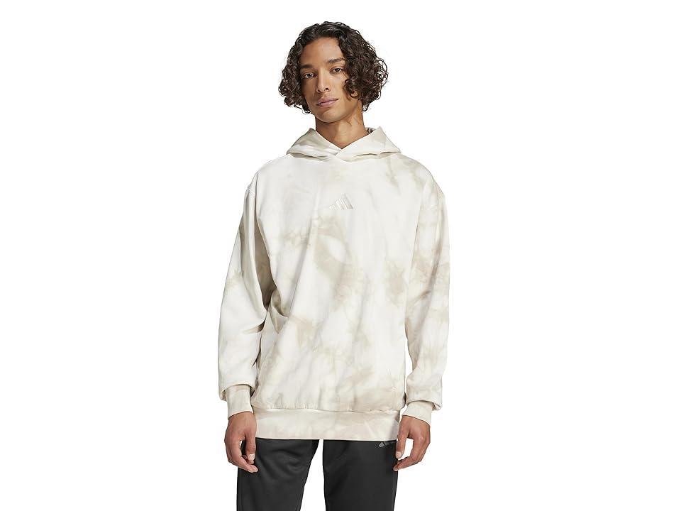 adidas All SZN Fleece Wash Hoodie (Alumina) Men's Clothing Product Image