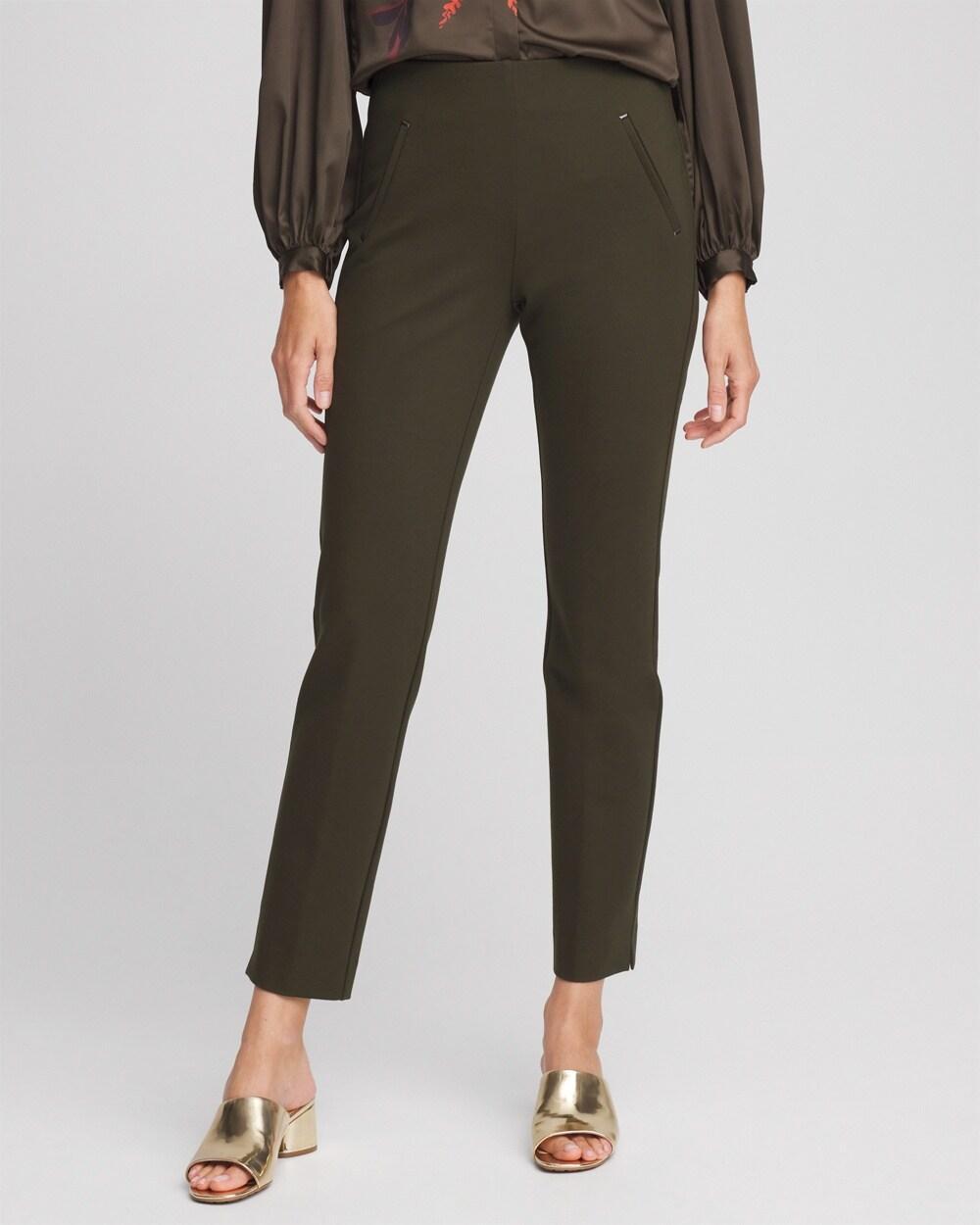 Chico's Women's Juliet Ponte Trim Detail Ankle Pants Product Image