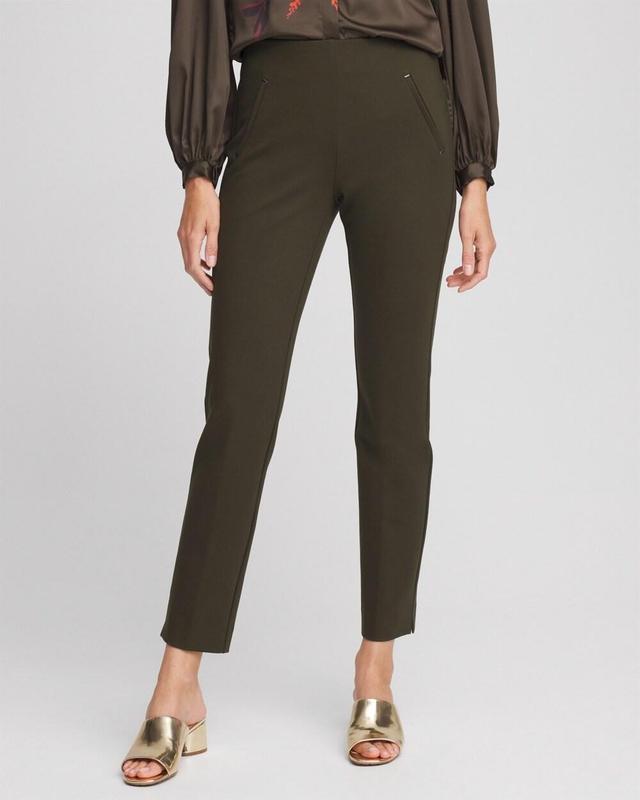 Women's Juliet Ponte Trim Detail Ankle Pants Product Image