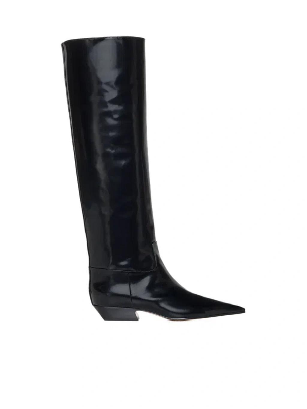 Black The Marfa Knee-high Leather Boots Product Image