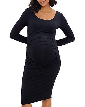 Ingrid & Isabel Side Ruched Long Sleeve Maternity Body-Con Dress Product Image