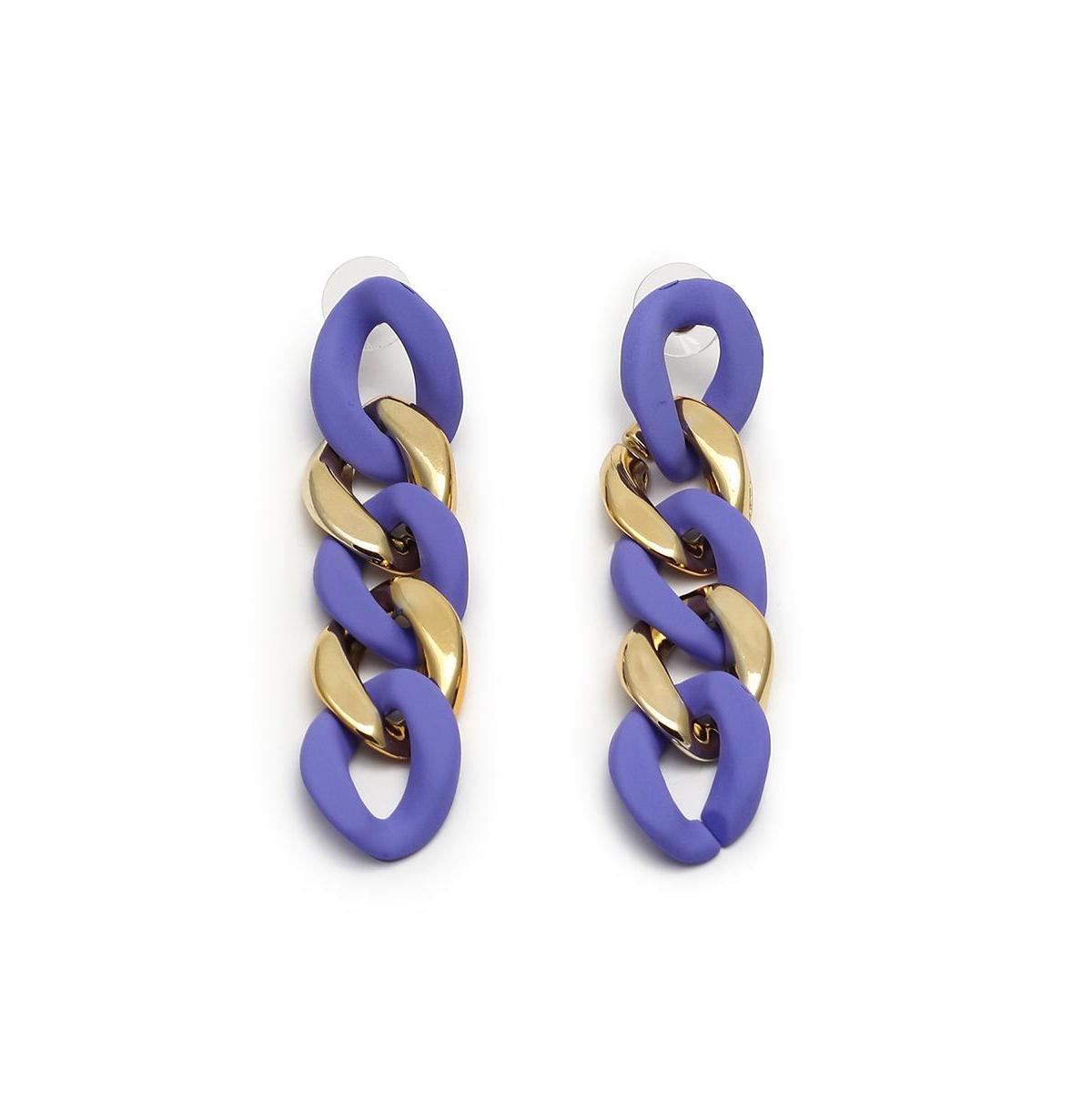 Sohi Womens Chainlink Drop Earrings Product Image