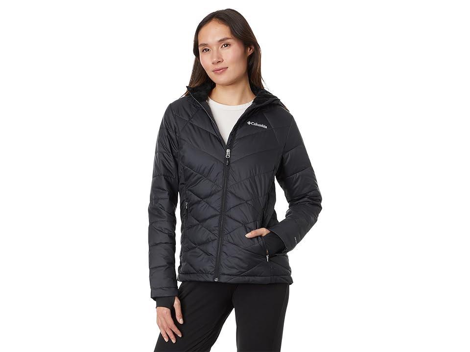 Columbia Heavenly Hooded Jacket (Black) Women's Coat Product Image