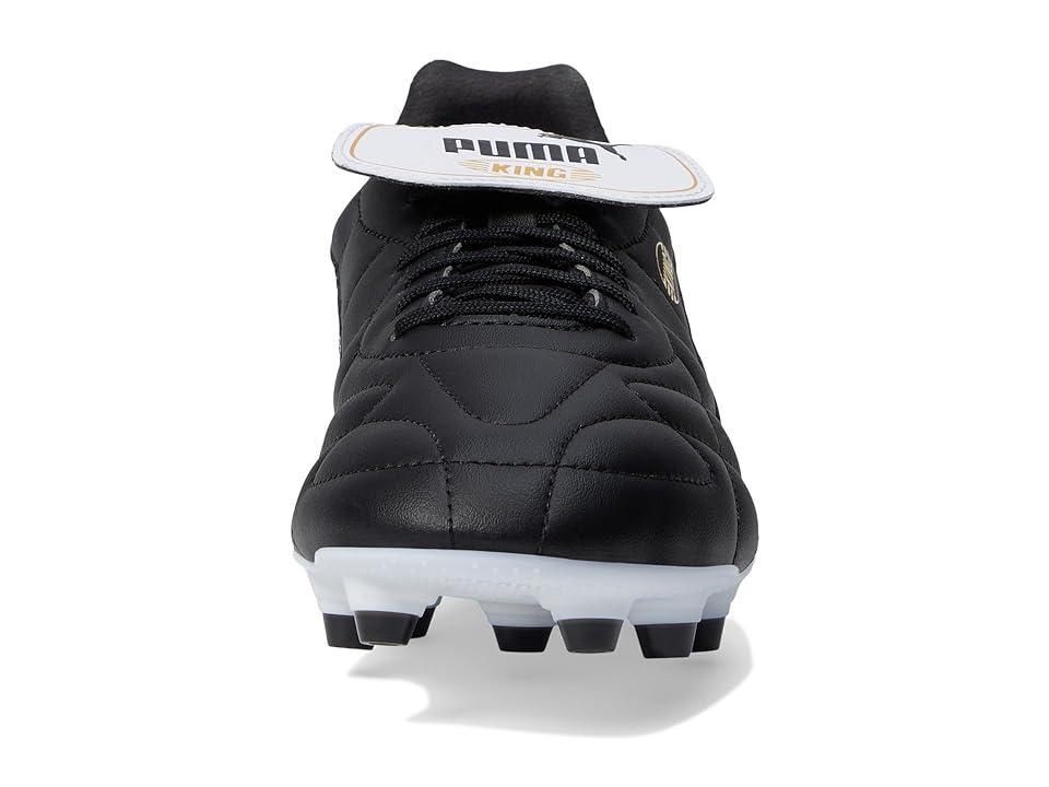 PUMA King Top Firm Ground/Artificial Ground (PUMA Black/PUMA White/PUMA Gold) Men's Shoes Product Image