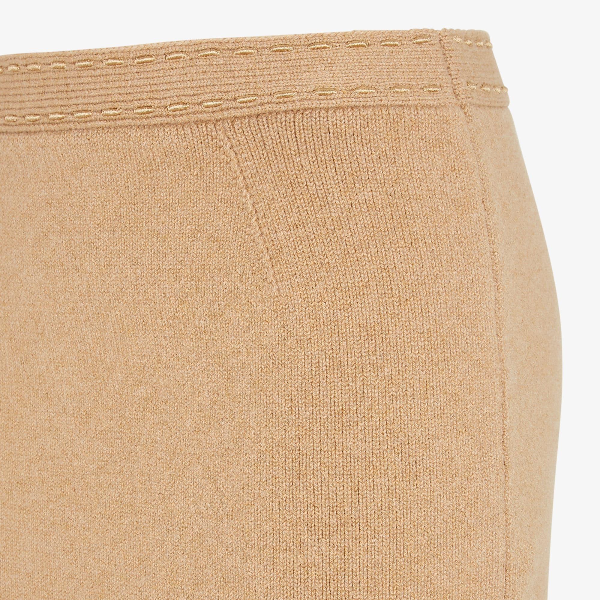 SkirtLight brown cashmere mini skirt Product Image