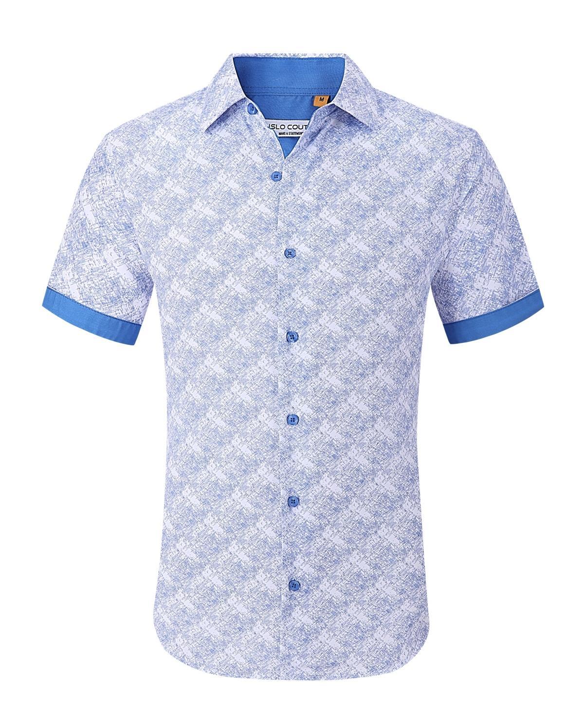 Suslo Couture Mens Slim-Fit Geo-Print Performance Shirt Product Image