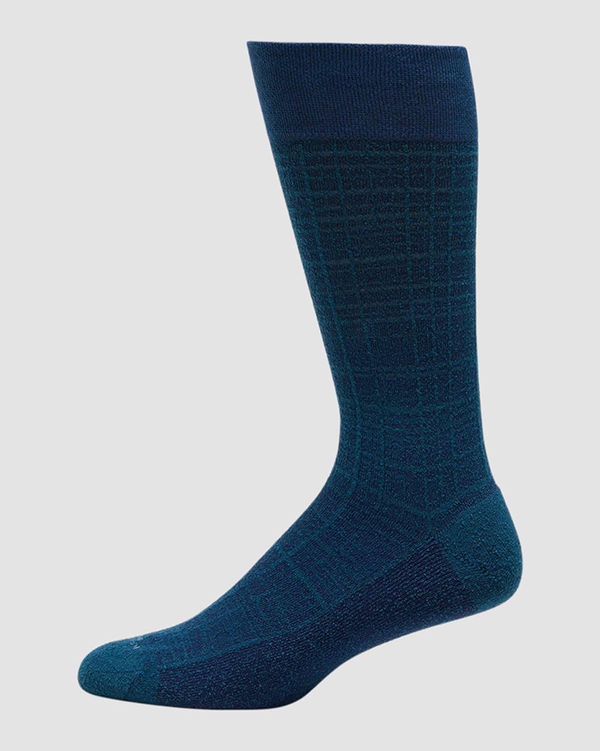 Mens Tartan Check Mid-Calf Socks Product Image