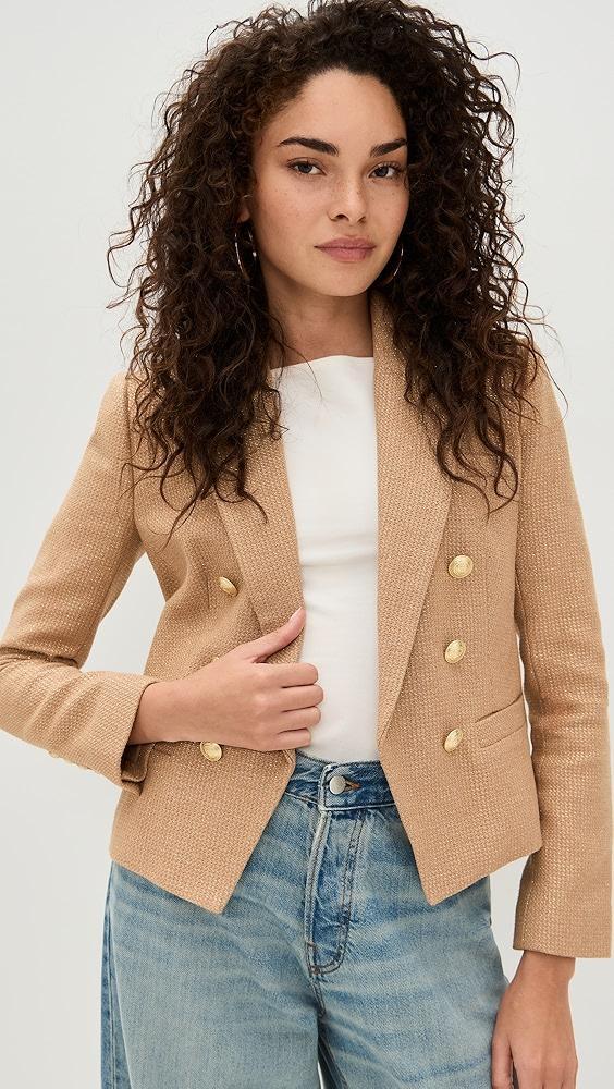 L'AGENCE Brooke Double Breasted Crop Blazer | Shopbop Product Image