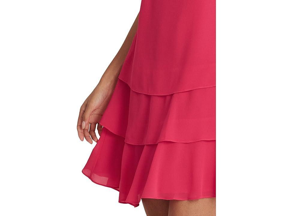 LAUREN Ralph Lauren Crepe Shift Dress (Sport ) Women's Dress Product Image