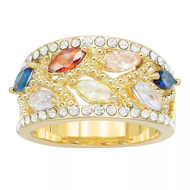 City Luxe Gold Tone Multicolor Marquise Crystal & Cubic Zirconia Ring, Womens Gold Tone Team Product Image