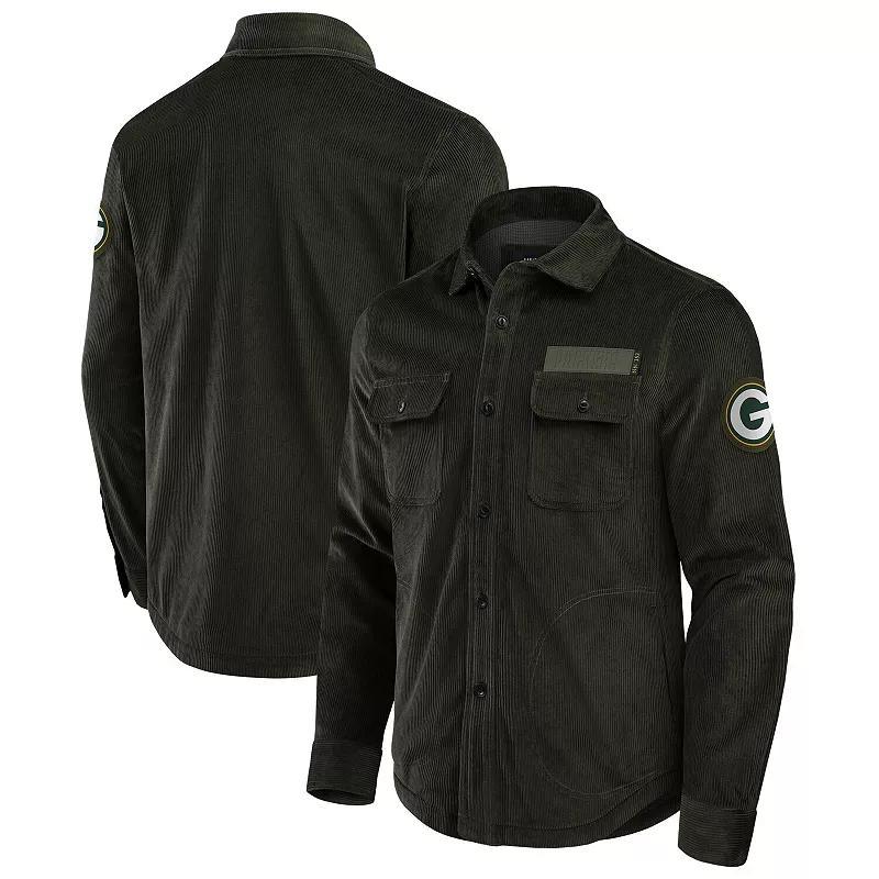 Mens Darius Rucker Collection by Fanatics Dark Green Philadelphia Eagles Corduroy Full-Button Shacket Product Image