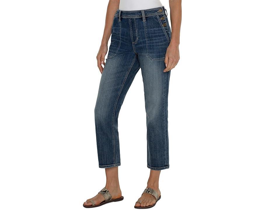 Liverpool Los Angeles Easy Mid Rise Utility Jean with Side Button Closure (Macbride) Women's Jeans product image