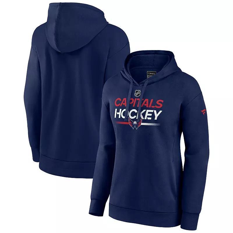 Womens Fanatics Branded Washington Capitals Authentic Pro Pullover Hoodie Blue Product Image