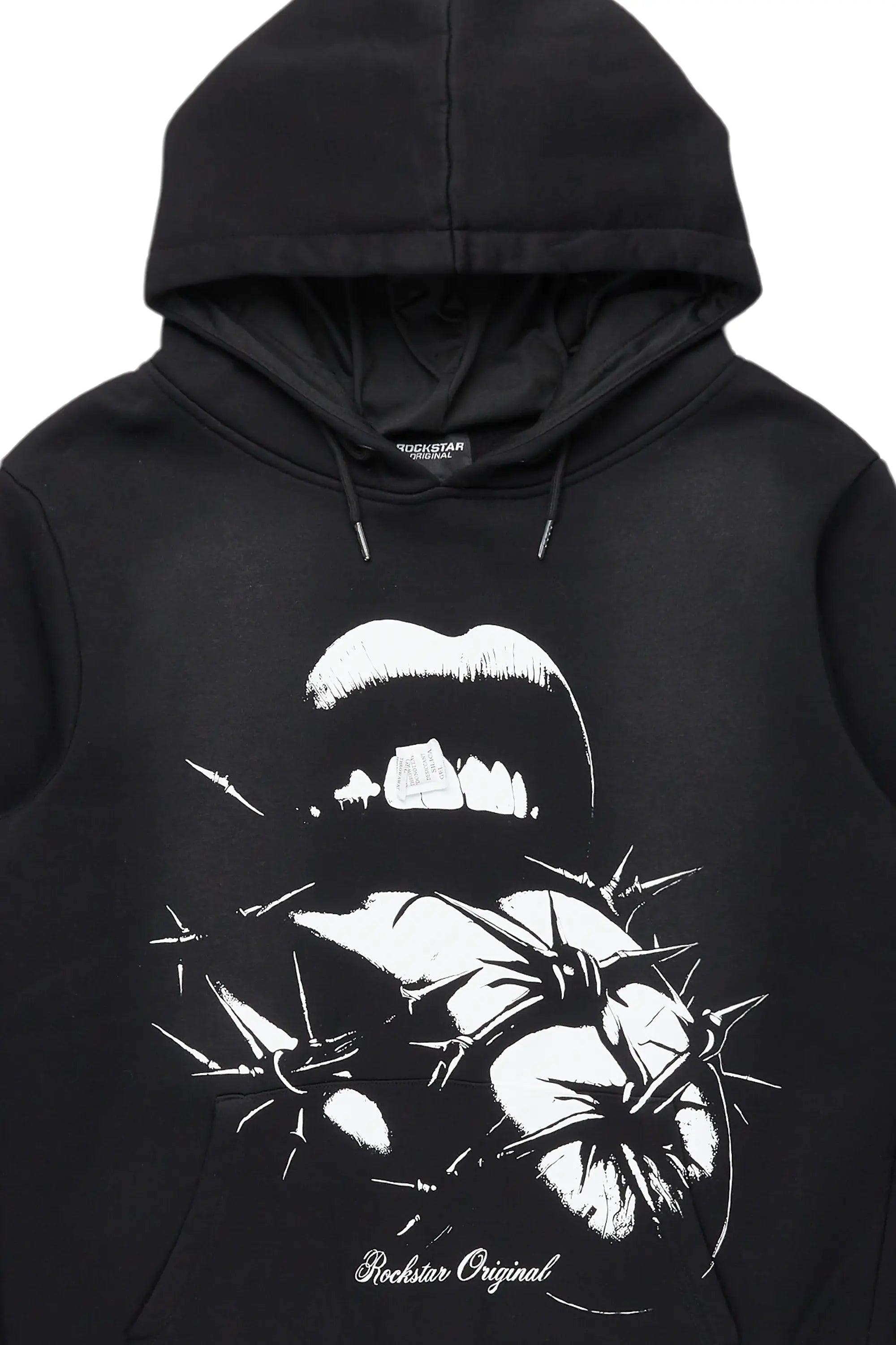 Schmear Black Graphic Hoodie Male Product Image