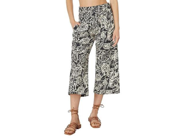 Elliott Lauren Neutral Ground - Printed Wide Leg Pants (Black/Off-White) Women's Casual Pants Product Image