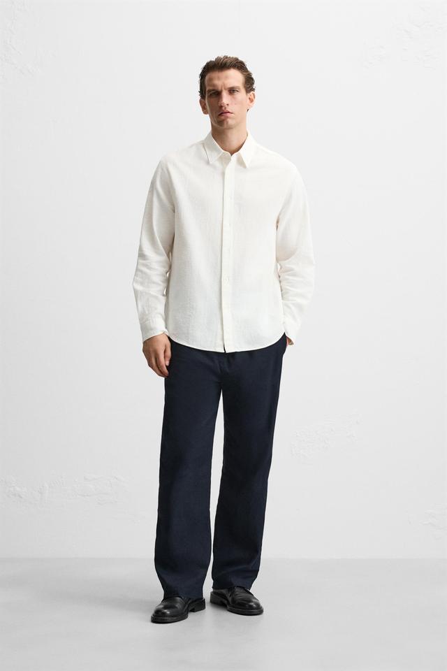 COTTON - LINEN BLEND SHIRT Product Image