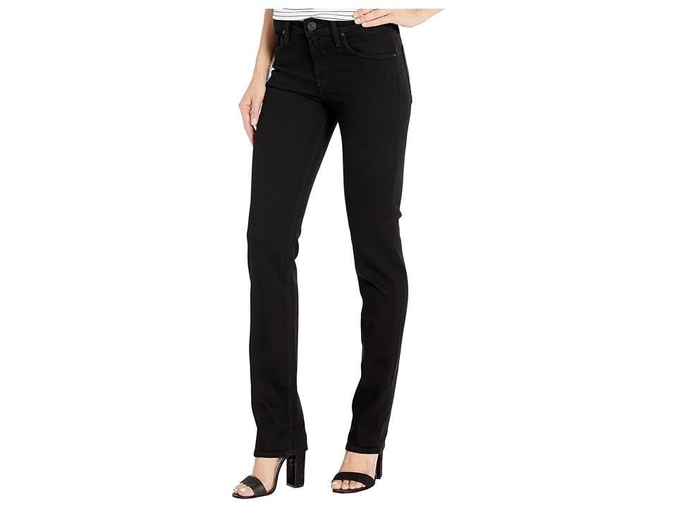 Hudson Jeans Nico Mid-Rise Straight in Black (Black) Women's Jeans Product Image