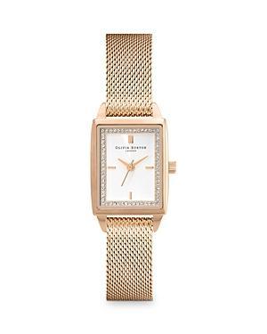 Olivia Burton Classics Rectangular Mesh Strap Watch, 20mm Product Image