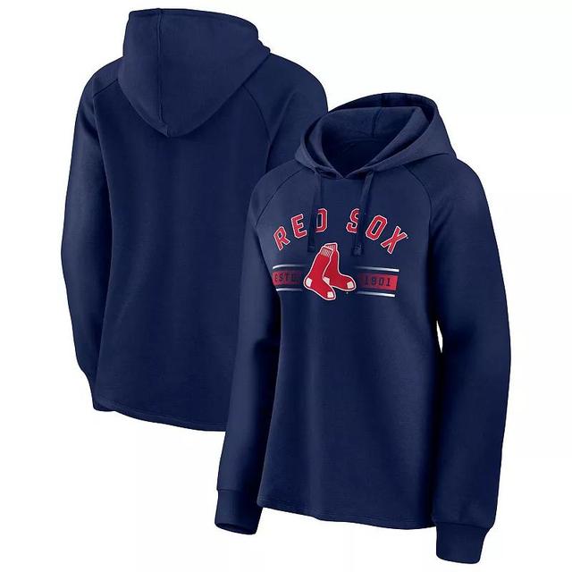 Womens Fanatics Branded Boston Red Sox Perfect Play Raglan Pullover Hoodie Blue Product Image