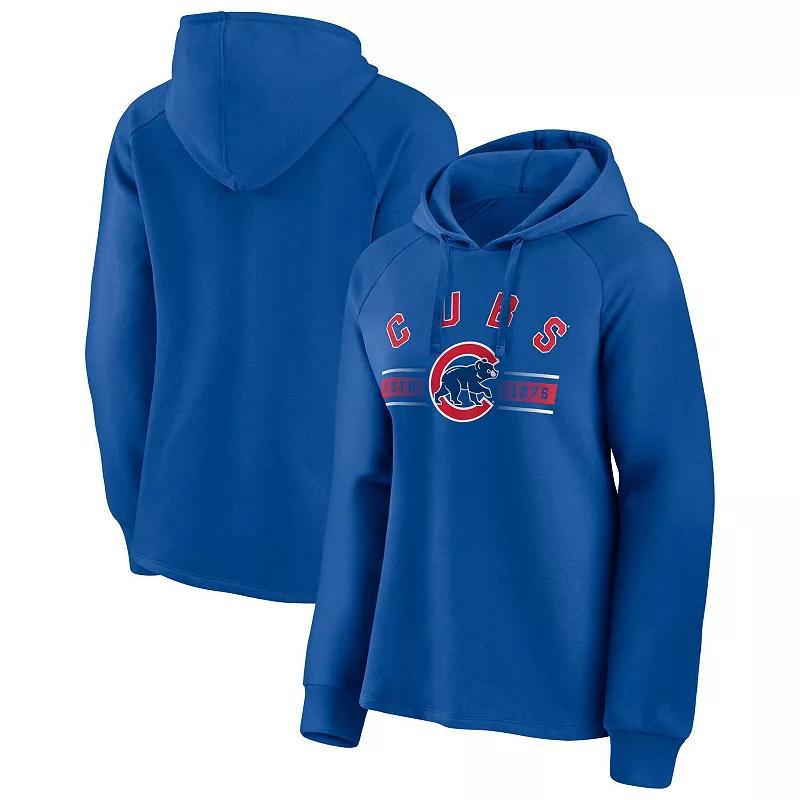 Womens Fanatics Branded Royal Chicago Cubs Perfect Play Raglan Pullover Hoodie Product Image