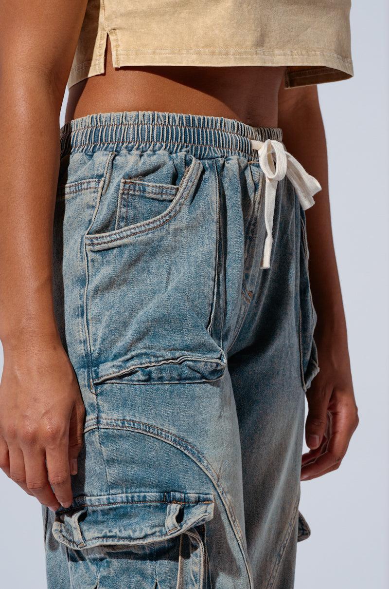 THINK ABOUT IT DENIM CARGO PANT Product Image