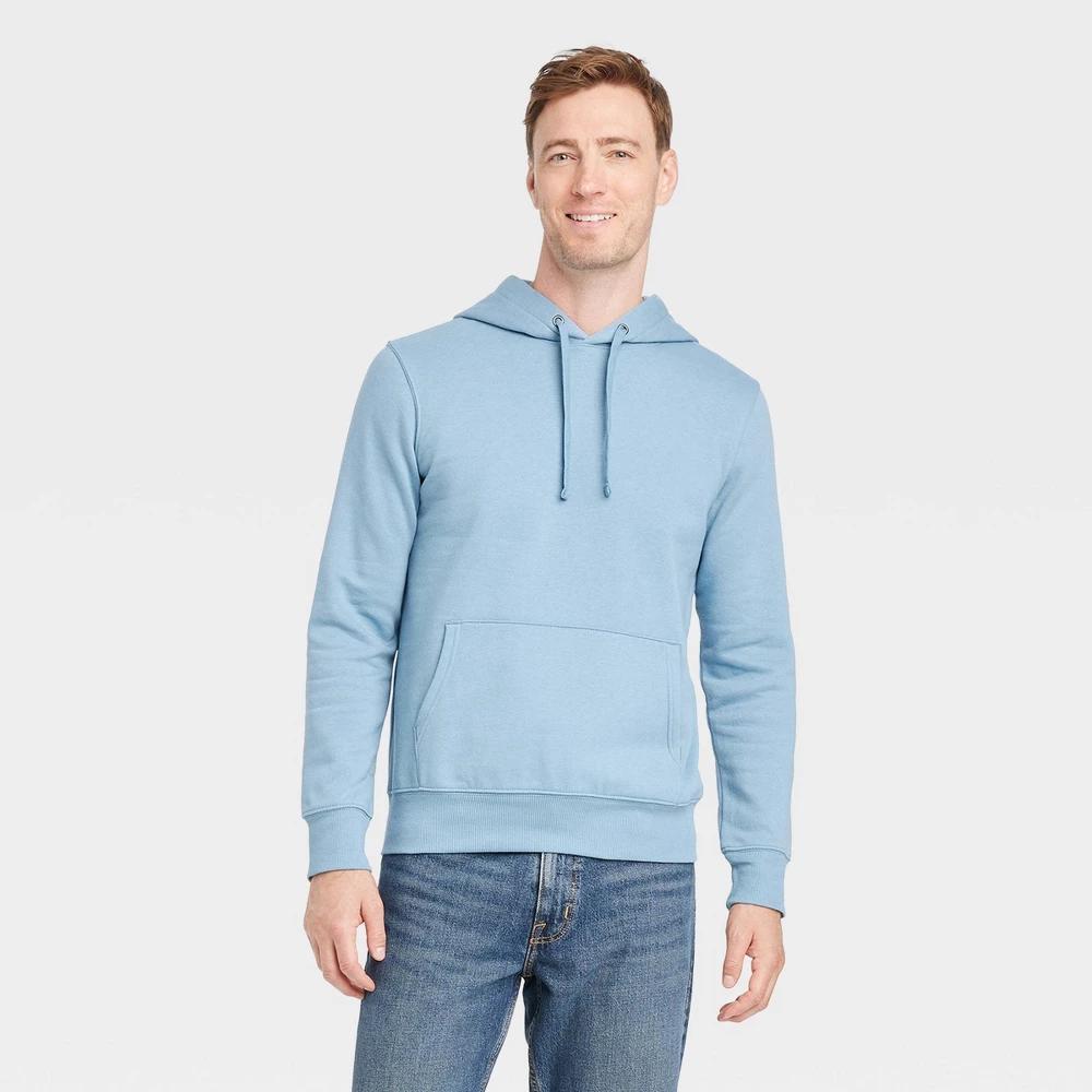 Mens Hooded Sweatshirt - Goodfellow & Co Light Blue XXL Product Image