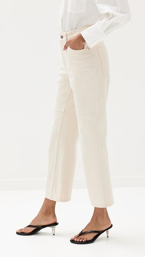 Jil Sander Bootcut Cropped Leg Denim Jeans | Shopbop Product Image