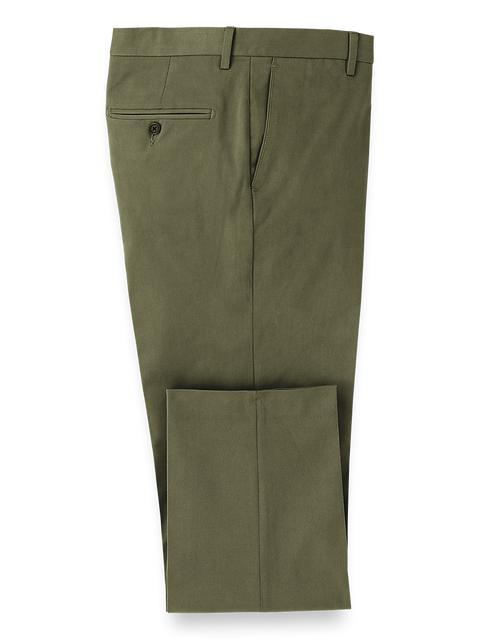 Cotton Stretch Twill Pants - Dark Olive Product Image