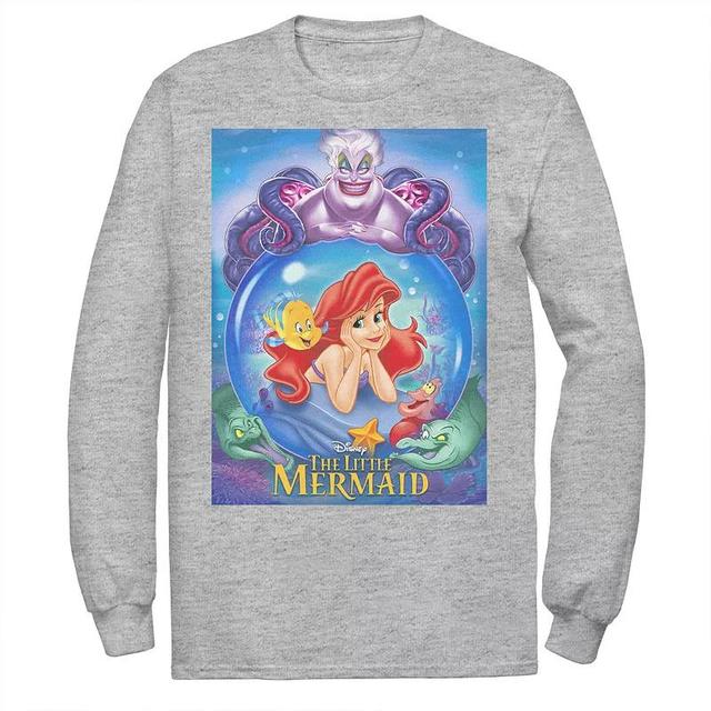 Disneys The Little Mermaid Ariel And Ursula Mens Poster Tee Athletic Grey Product Image