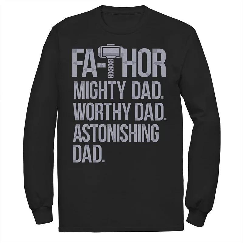 Mens Marvel Fa-Thor Mighty Worthy Astonishing Dad Fathers Day Tee Product Image