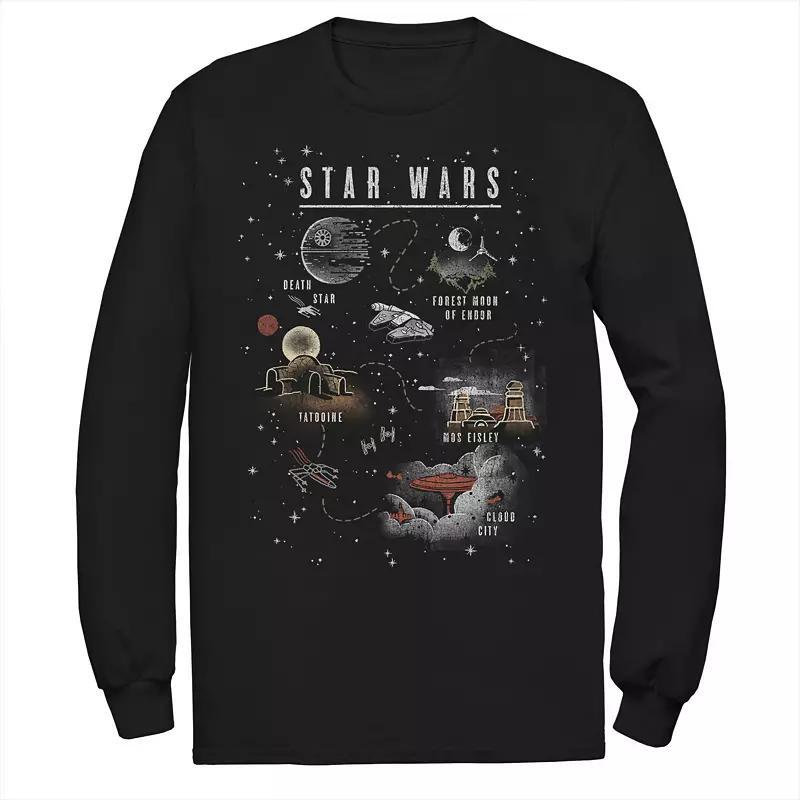 Mens Star Wars Map To The Galaxy Vintage Tee Product Image