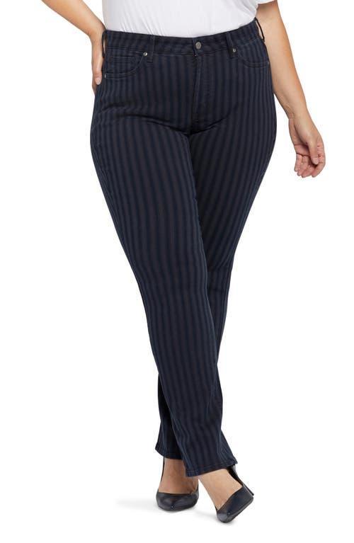 NYDJ Marilyn Vertical Stripe Straight Leg Jeans Product Image